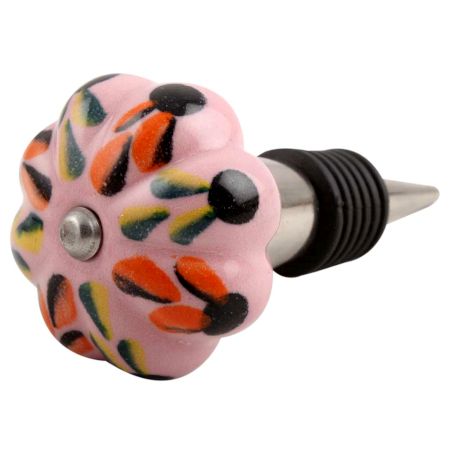 Mixed Color Leaf Ceramic Wine Stopper
